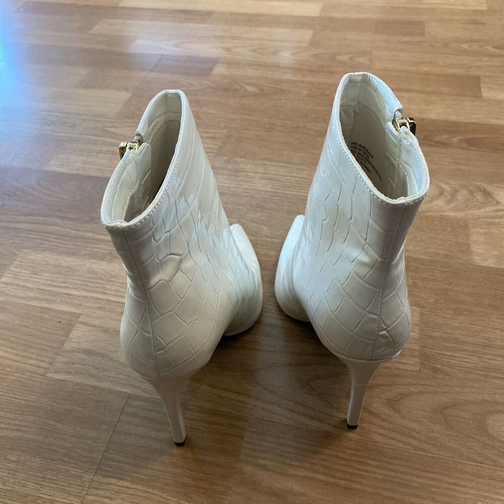 I.N.C. International Concepts Womens Sarishaa Zip Booties White Croc 7M - Picture 13 of 16